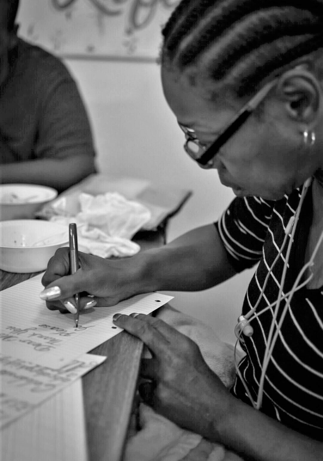 WPA About Page 1 Woman writing